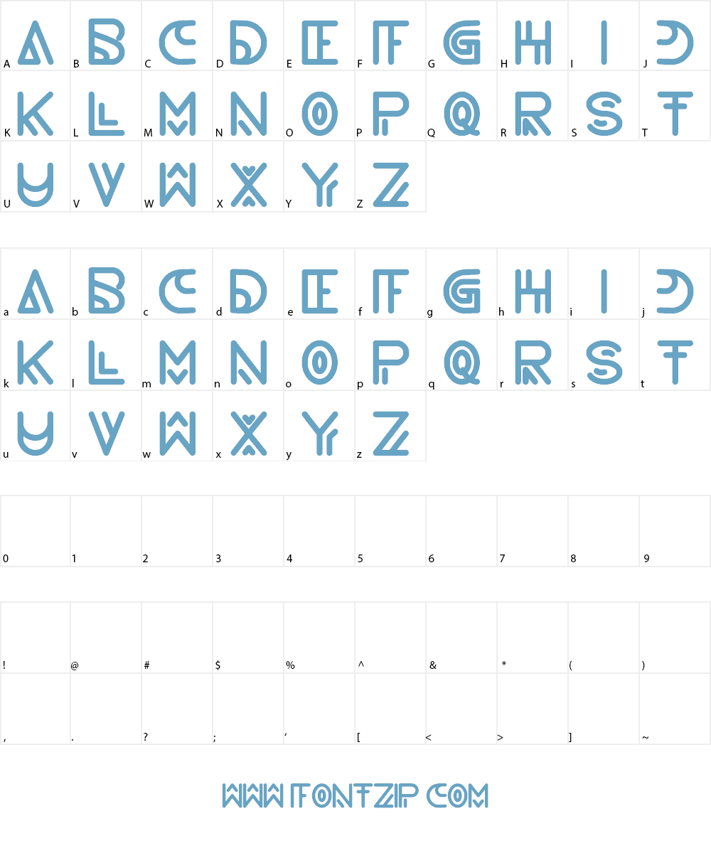 never ending maze Font Character